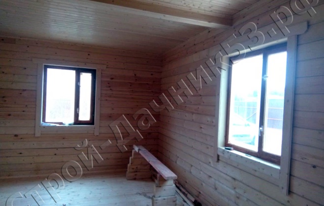 4 Брусовой дом К-14 6×9, 92 м², Московская область, Можайский район, деревня Синичино, ДНП Лесная поляна (7)